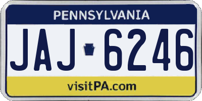 PA license plate JAJ6246