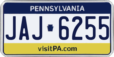 PA license plate JAJ6255