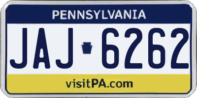 PA license plate JAJ6262