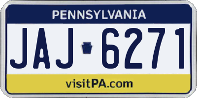 PA license plate JAJ6271