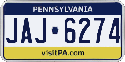 PA license plate JAJ6274