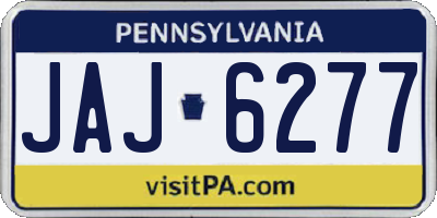 PA license plate JAJ6277