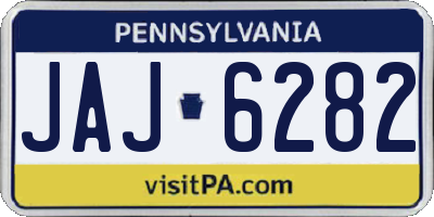 PA license plate JAJ6282