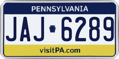 PA license plate JAJ6289