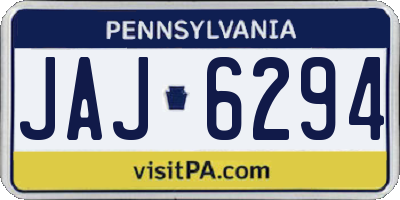 PA license plate JAJ6294
