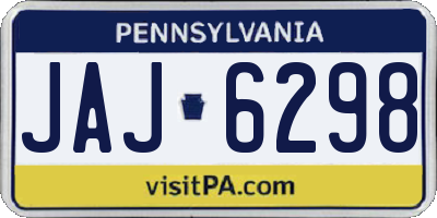 PA license plate JAJ6298