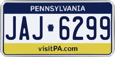 PA license plate JAJ6299