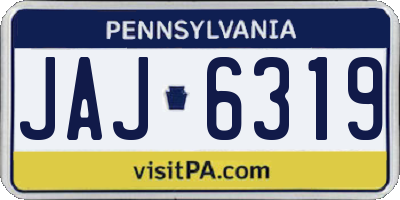 PA license plate JAJ6319
