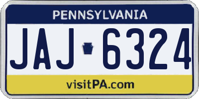 PA license plate JAJ6324