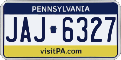 PA license plate JAJ6327