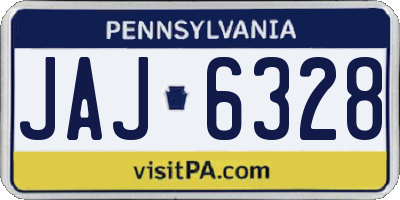 PA license plate JAJ6328
