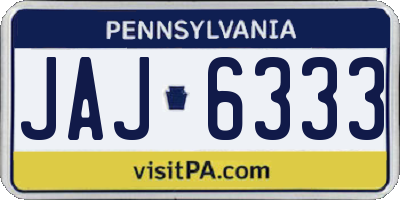 PA license plate JAJ6333