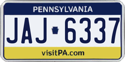PA license plate JAJ6337