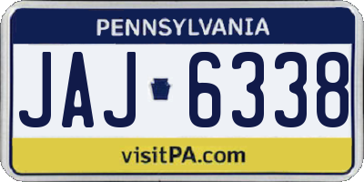 PA license plate JAJ6338