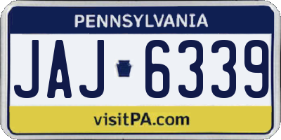 PA license plate JAJ6339