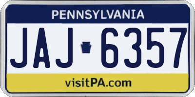 PA license plate JAJ6357