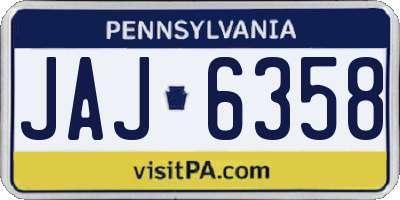 PA license plate JAJ6358