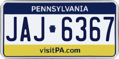 PA license plate JAJ6367