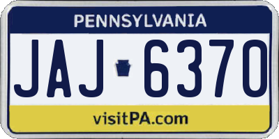 PA license plate JAJ6370