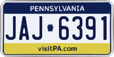 PA license plate JAJ6391