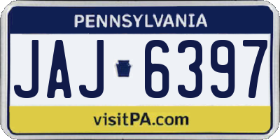 PA license plate JAJ6397