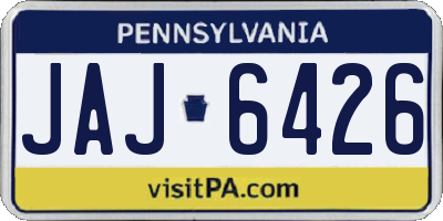 PA license plate JAJ6426