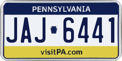 PA license plate JAJ6441