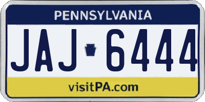 PA license plate JAJ6444