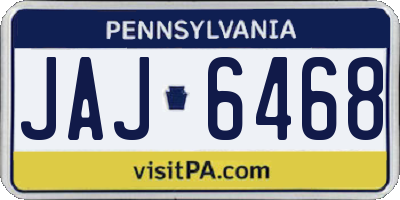 PA license plate JAJ6468