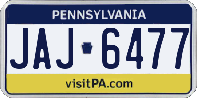 PA license plate JAJ6477
