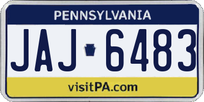 PA license plate JAJ6483