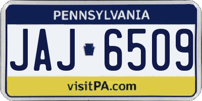 PA license plate JAJ6509