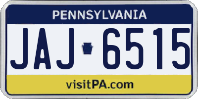 PA license plate JAJ6515