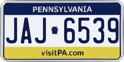 PA license plate JAJ6539