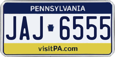PA license plate JAJ6555