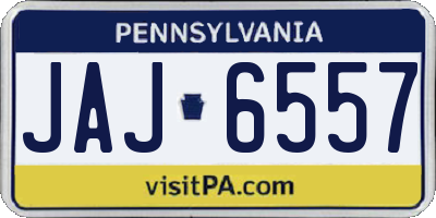 PA license plate JAJ6557