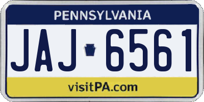 PA license plate JAJ6561