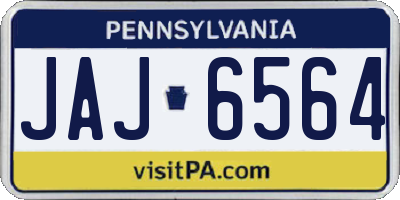 PA license plate JAJ6564
