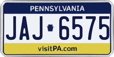 PA license plate JAJ6575
