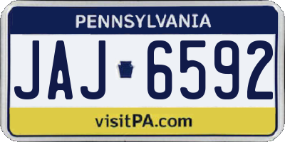 PA license plate JAJ6592