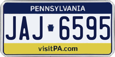 PA license plate JAJ6595
