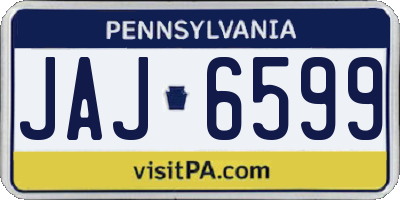 PA license plate JAJ6599