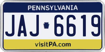 PA license plate JAJ6619