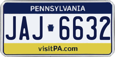 PA license plate JAJ6632