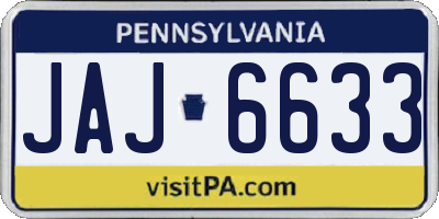 PA license plate JAJ6633