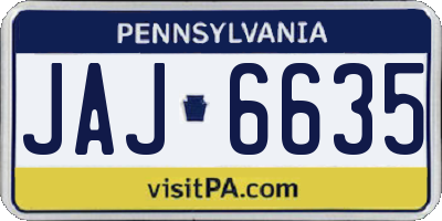 PA license plate JAJ6635