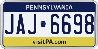 PA license plate JAJ6698
