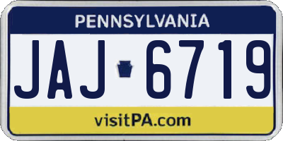 PA license plate JAJ6719