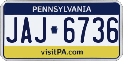PA license plate JAJ6736