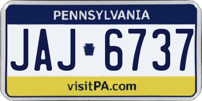 PA license plate JAJ6737